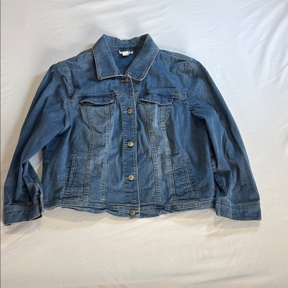 Charter Club Light Blue Denim Shirt Jacket